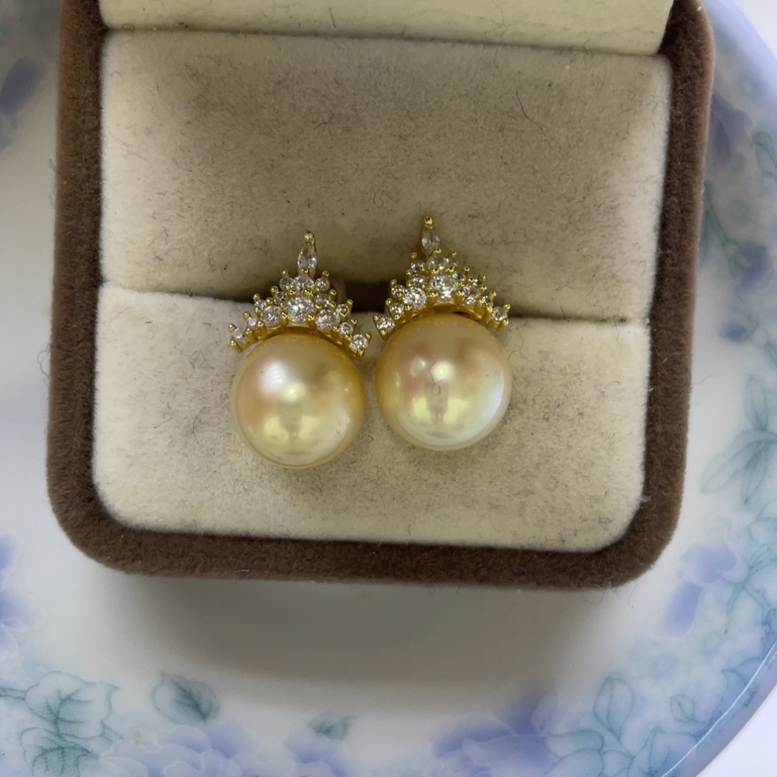 耳饰未镶嵌海水珍珠