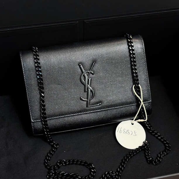95新 YSL/圣罗兰 夏七中古/ysl黑色kate链条单肩包