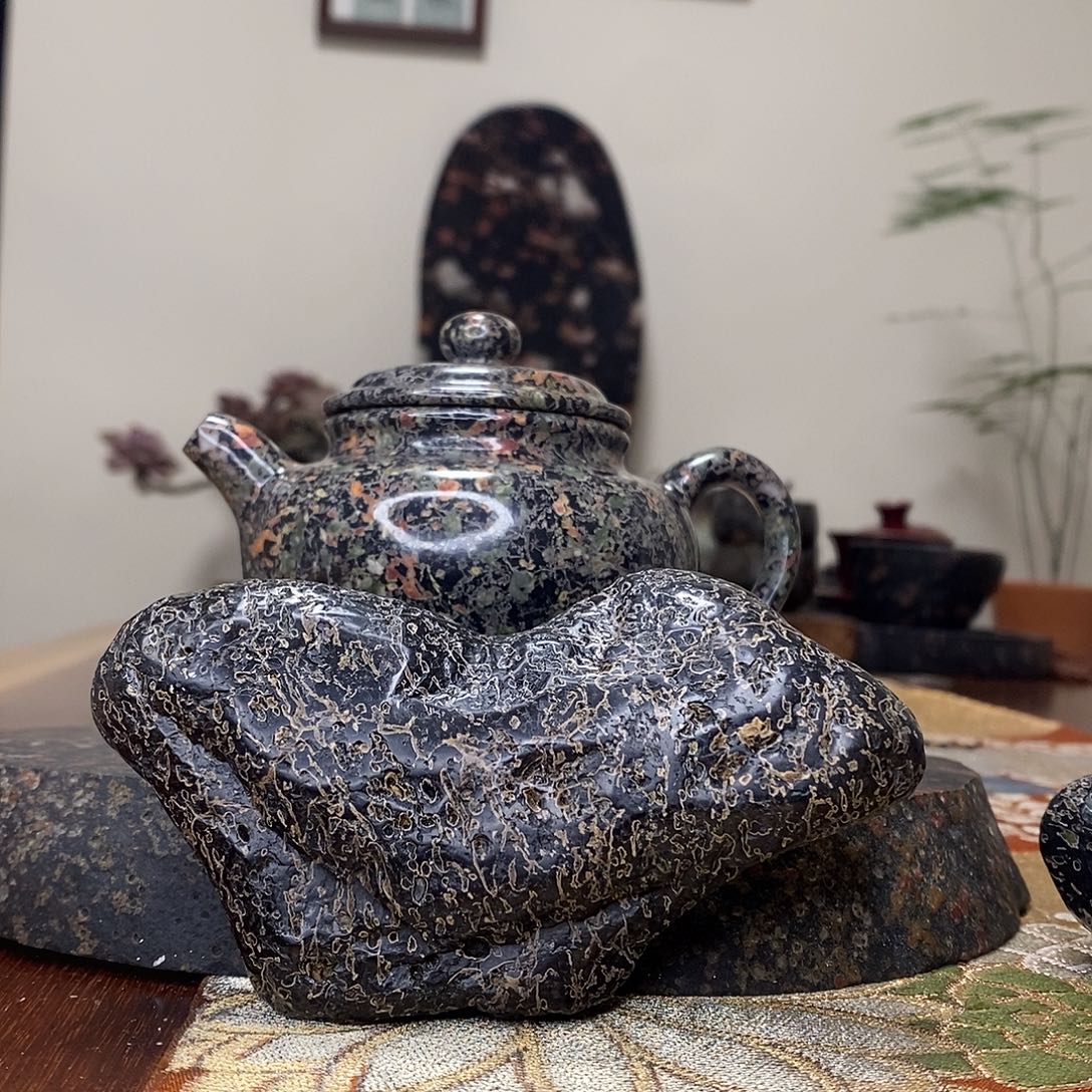 豫石匠梅花玉小鼻嘎随形手把压书石茶宠