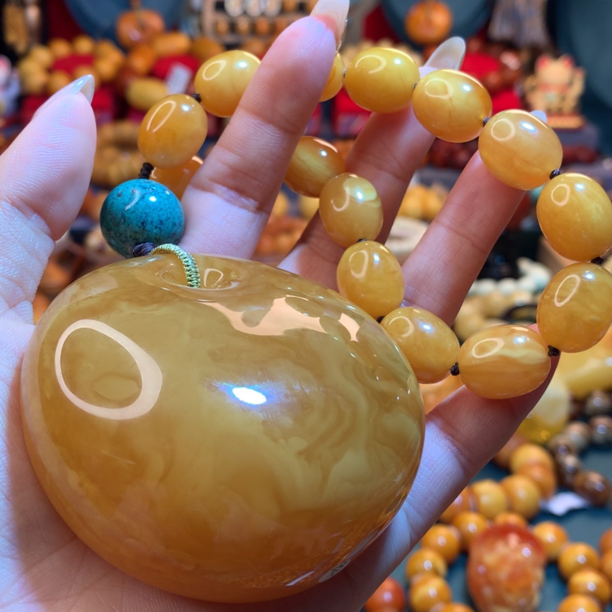 【闪购商品】蜜蜡吊坠(赠链)未镶嵌