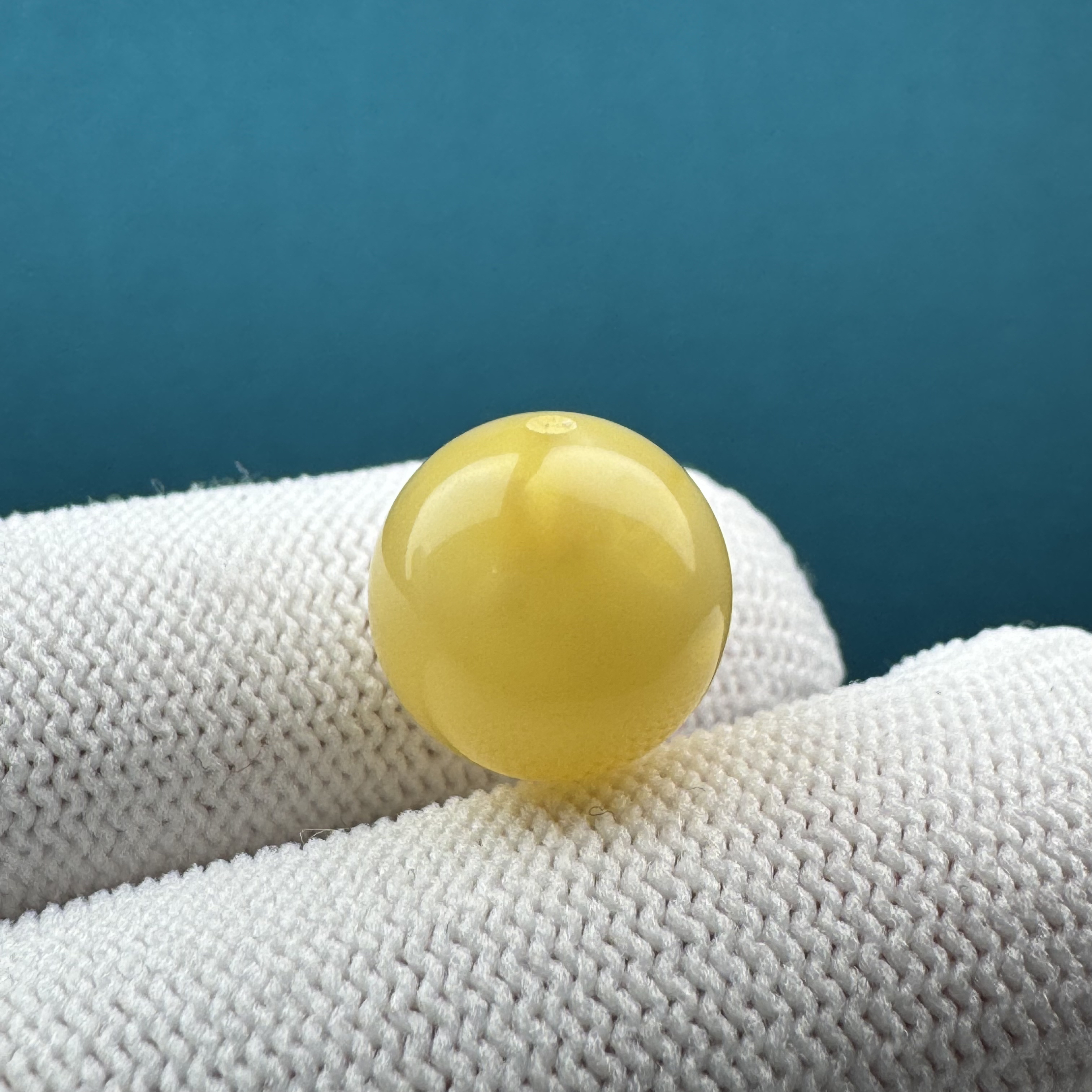 A3597天然原矿蜜蜡 圆珠13.3mm 支持鉴定 假一罚十