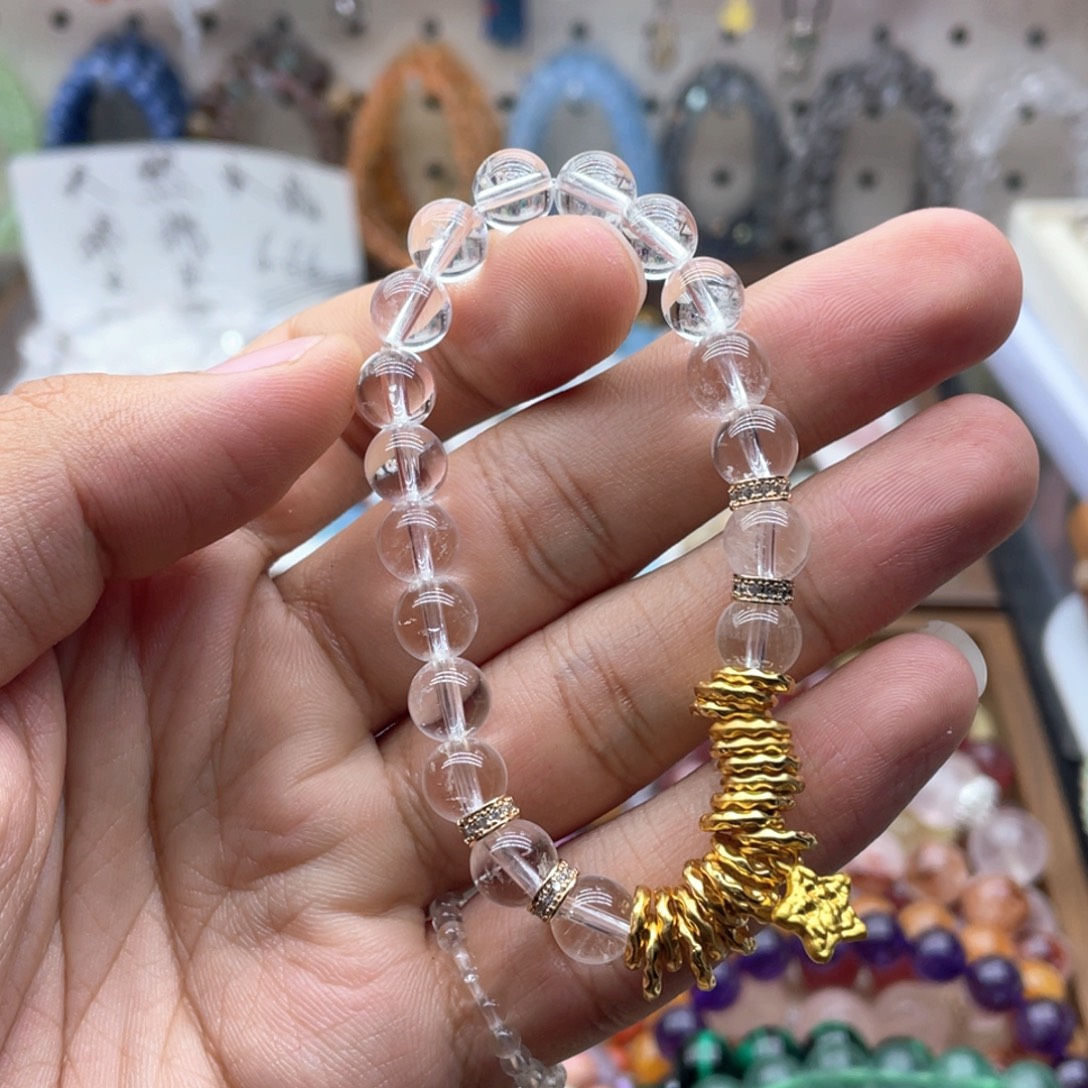 手链烟晶未镶嵌白水晶盘缠