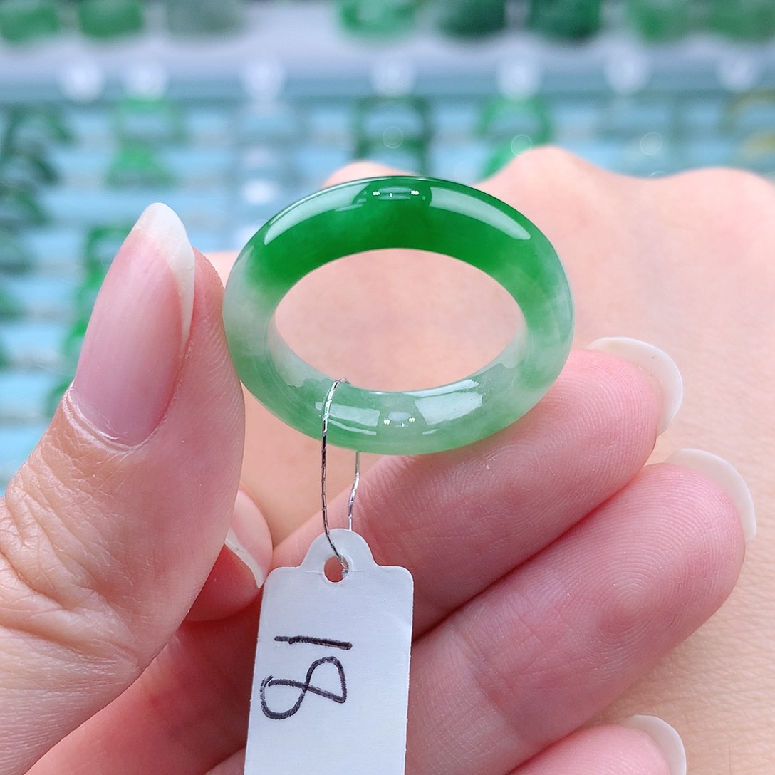 翡翠戒指未镶嵌A货缅甸翡翠