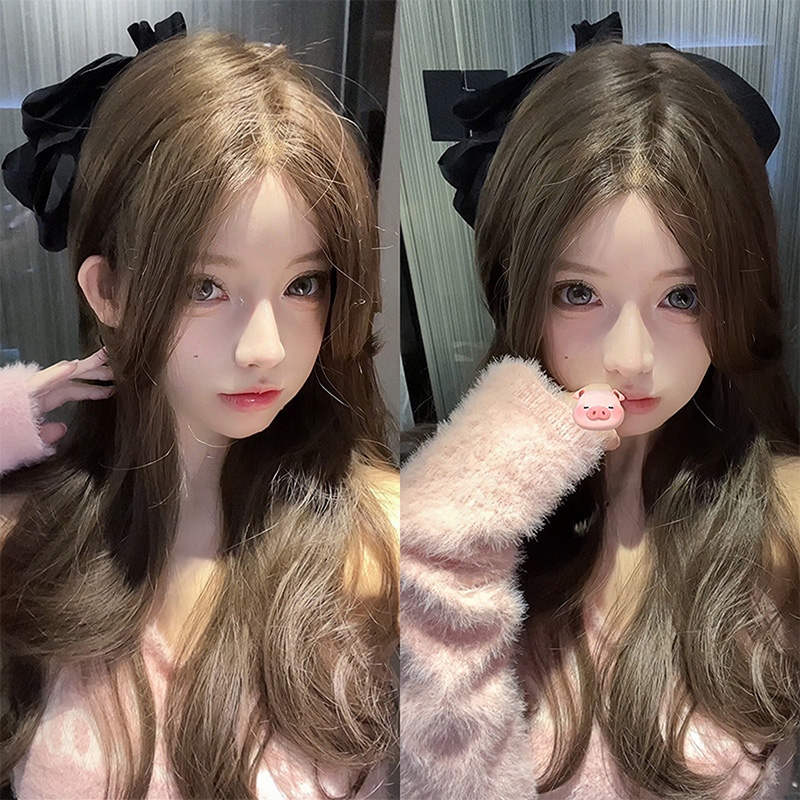 嶋妹妹同款假发 全头套女中分长发自然蓬松长卷发大波浪假发套