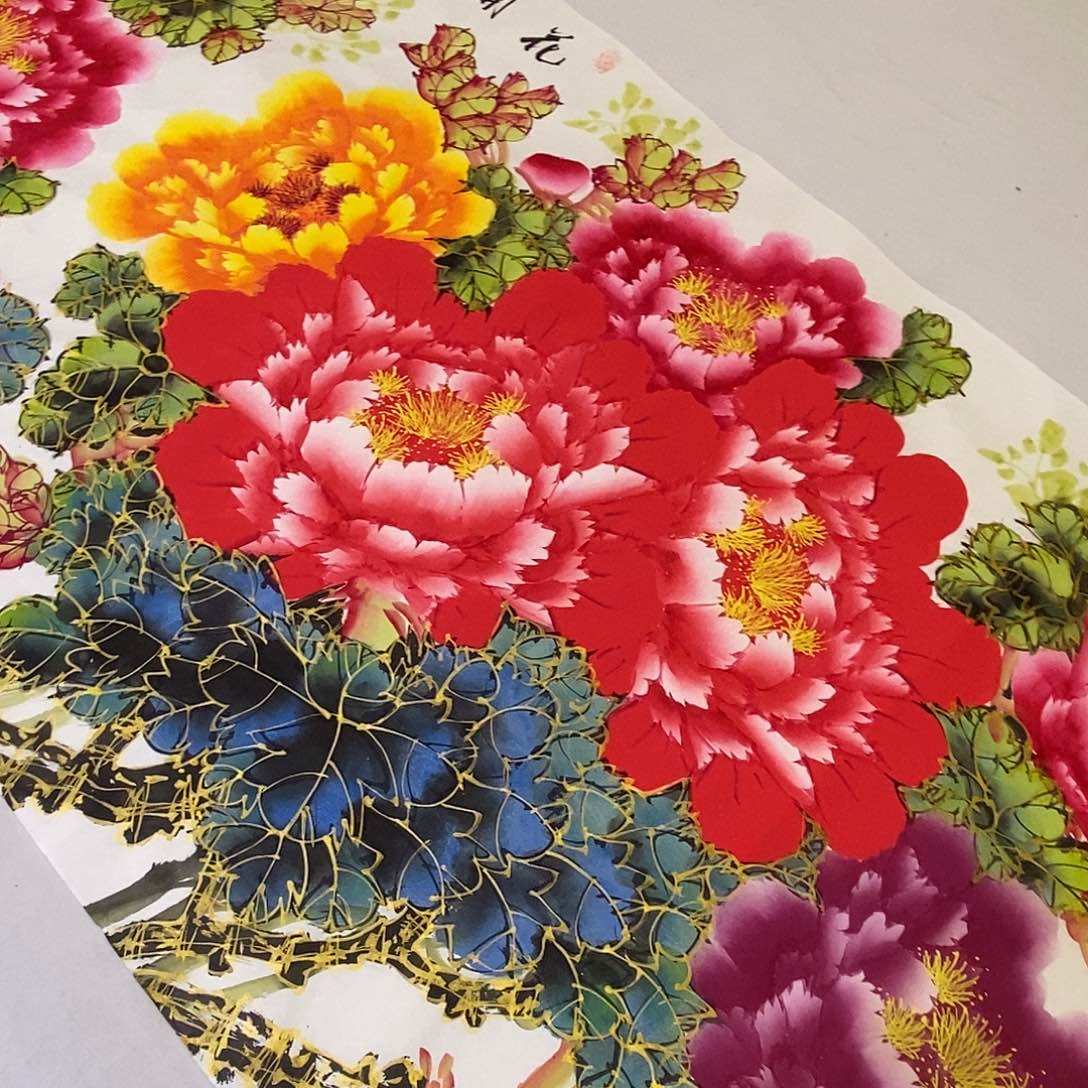 国画中国牡丹手绘