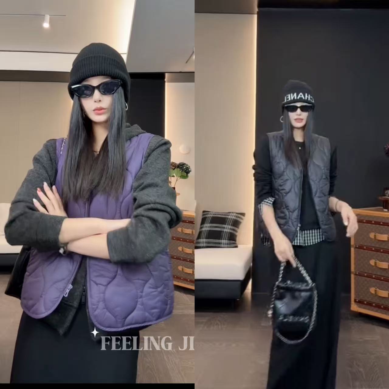 菲林家FL 9001【紫属于你】 加棉小众设计感马甲