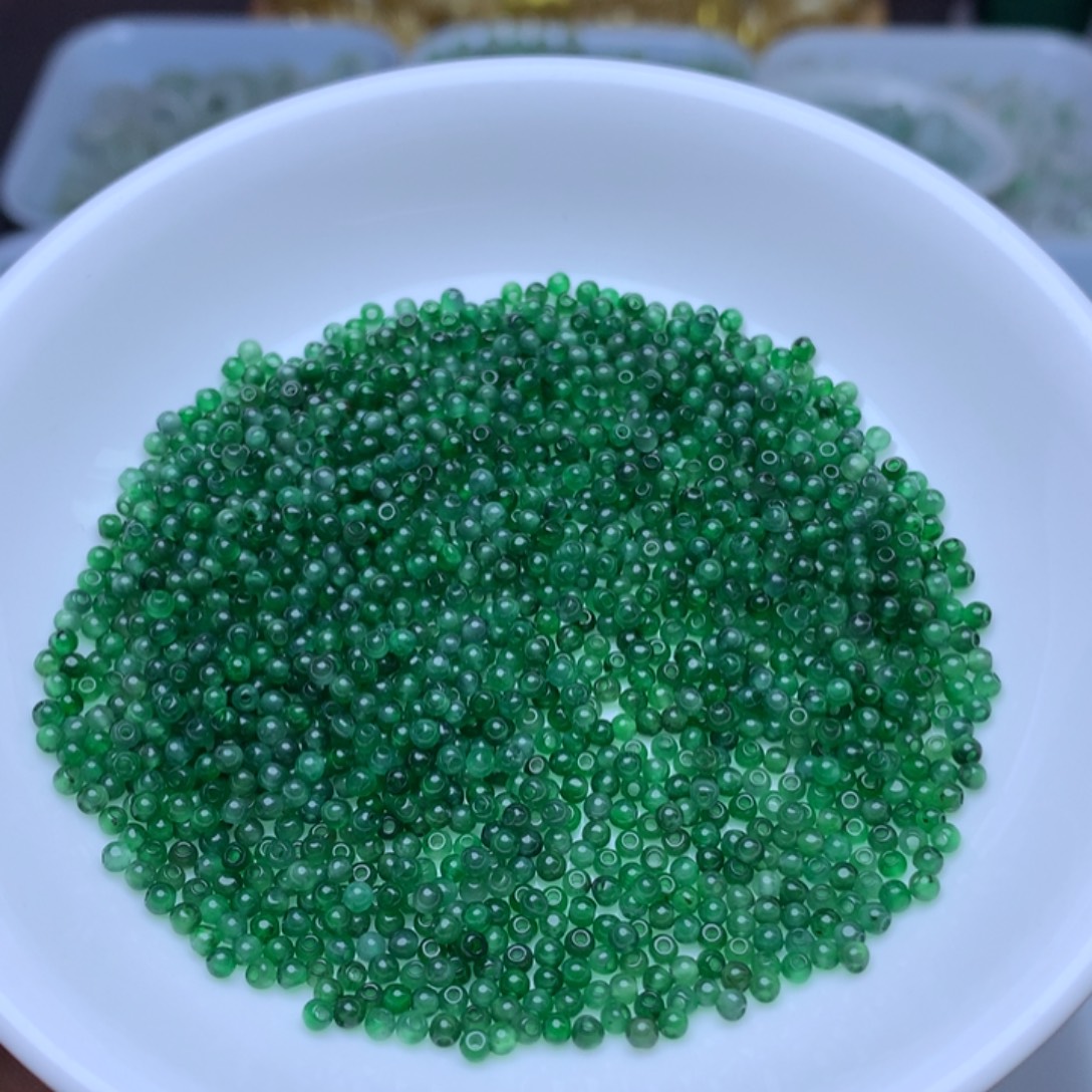 翡翠散珠卡2冰阳绿50个