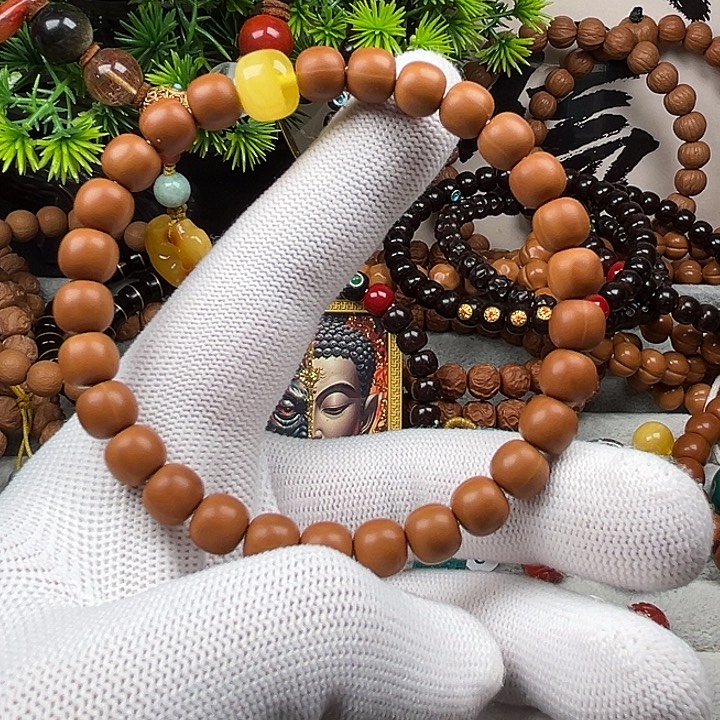 ****猫手串猴头核桃黑8文玩