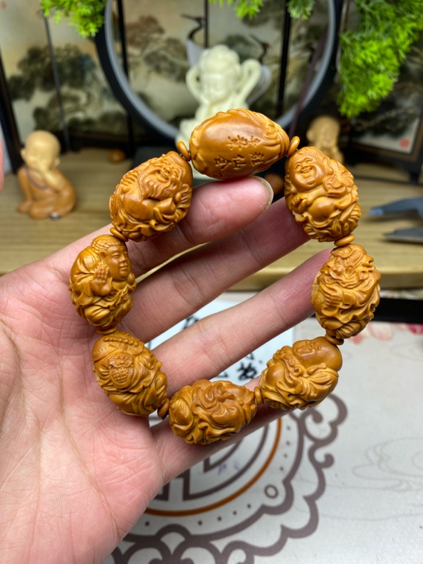 橄榄核雕工艺手串2.0群仙会 5119
