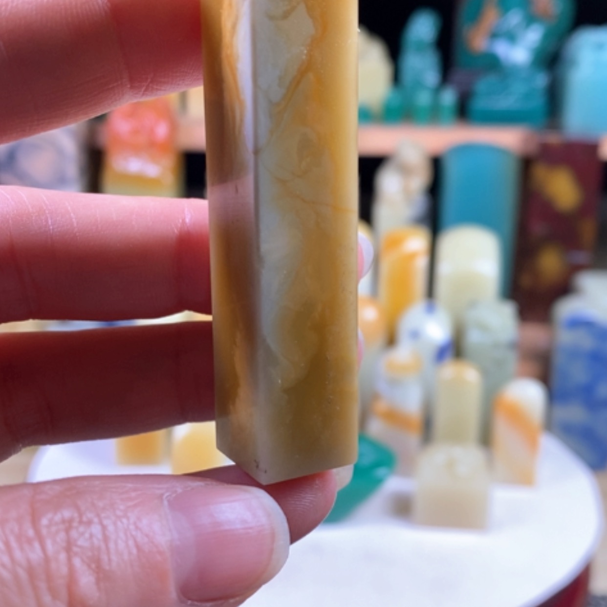 【闪购商品】青田石封门菜花……….