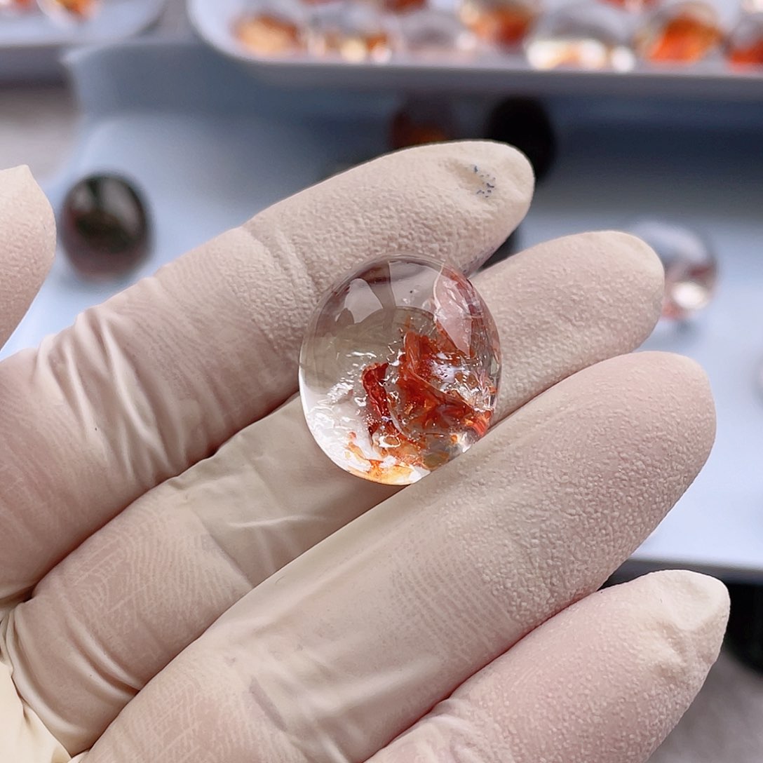 水晶浇花蛋面未镶嵌L****?