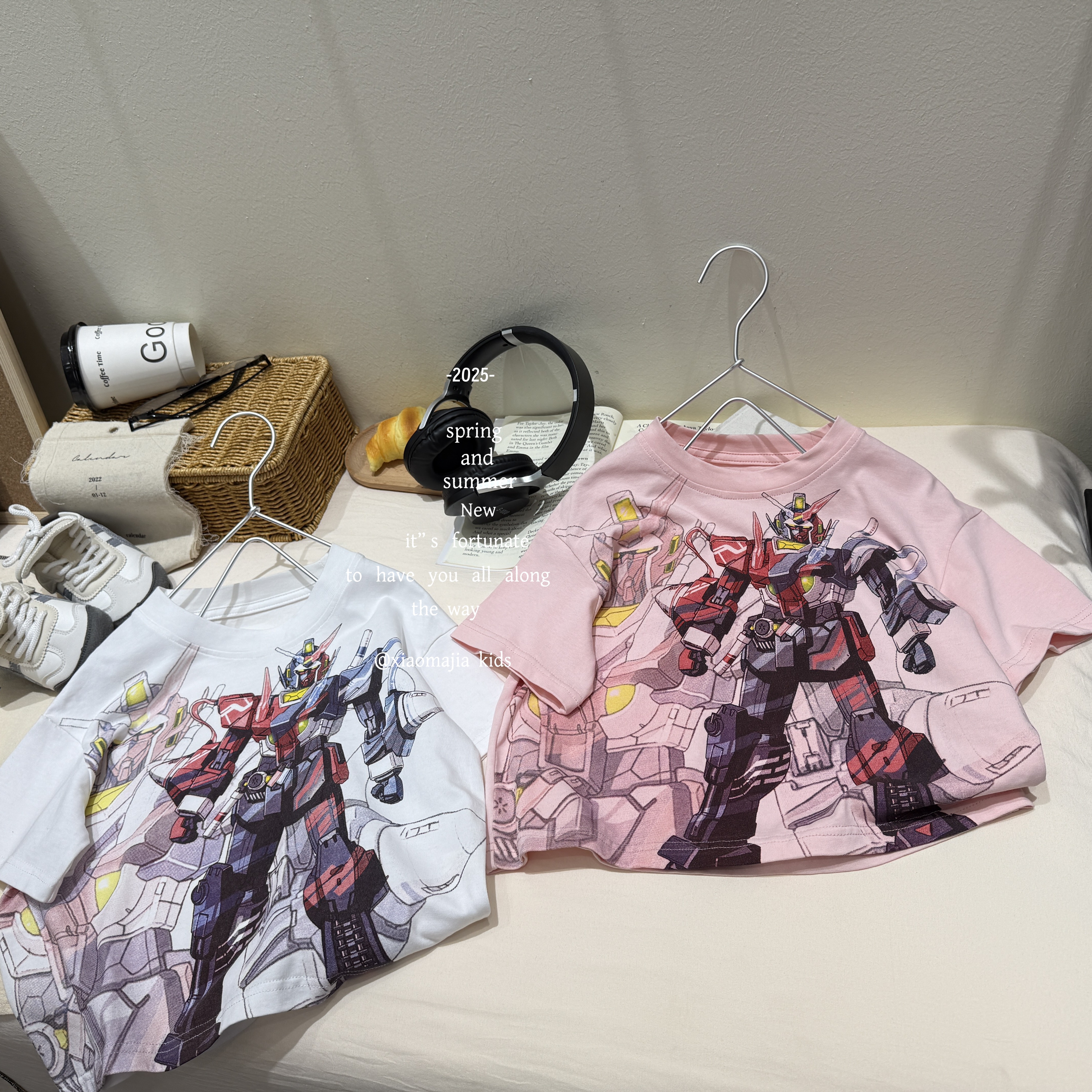 儿童夏季新款时尚T恤D-5481欧若风穿搭休闲圆领宽松男童女童上衣