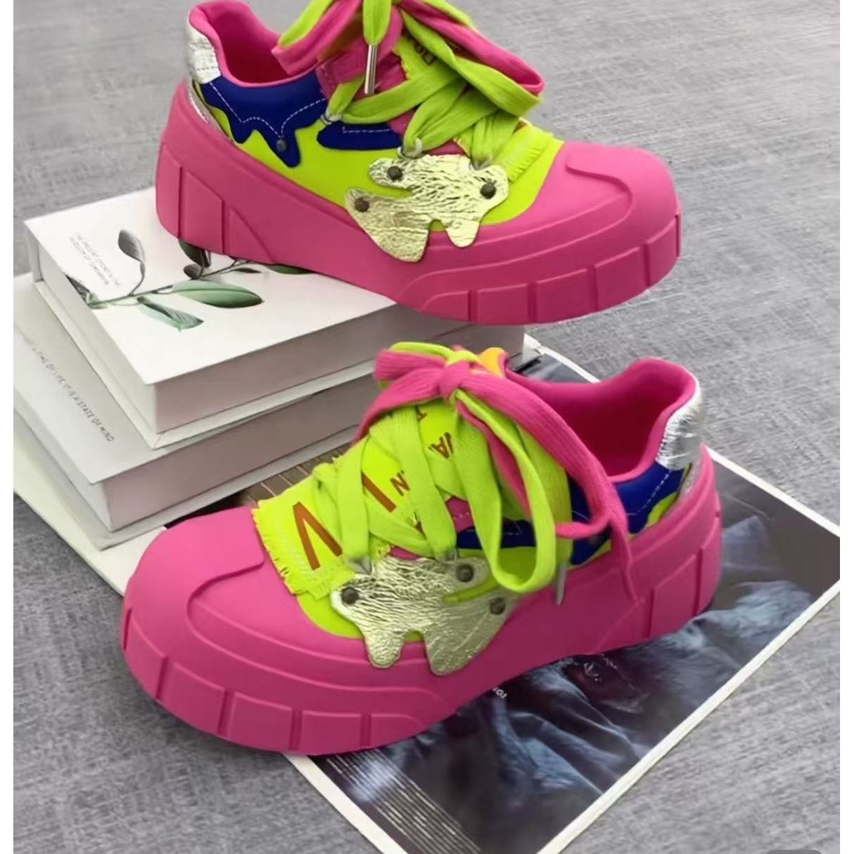 现货C1｜松糕厚底多巴胺增高羊里垫女鞋｜标准尺码｜8899A