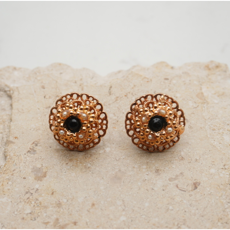 铜合金仿珍珠耳饰 铜合金 树脂 耳饰 LC 21025