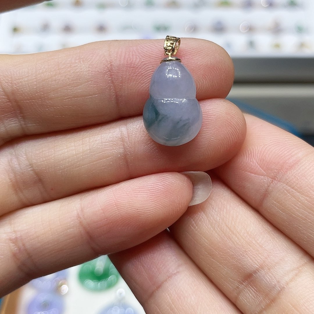 【闪购商品】翡翠18K金镶嵌吊坠(不含链)