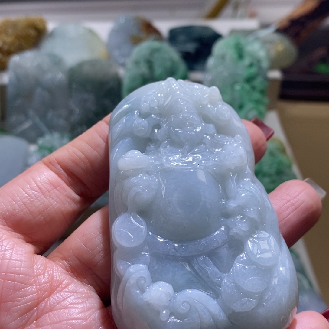 【闪购商品】翡翠颈饰未镶嵌财神