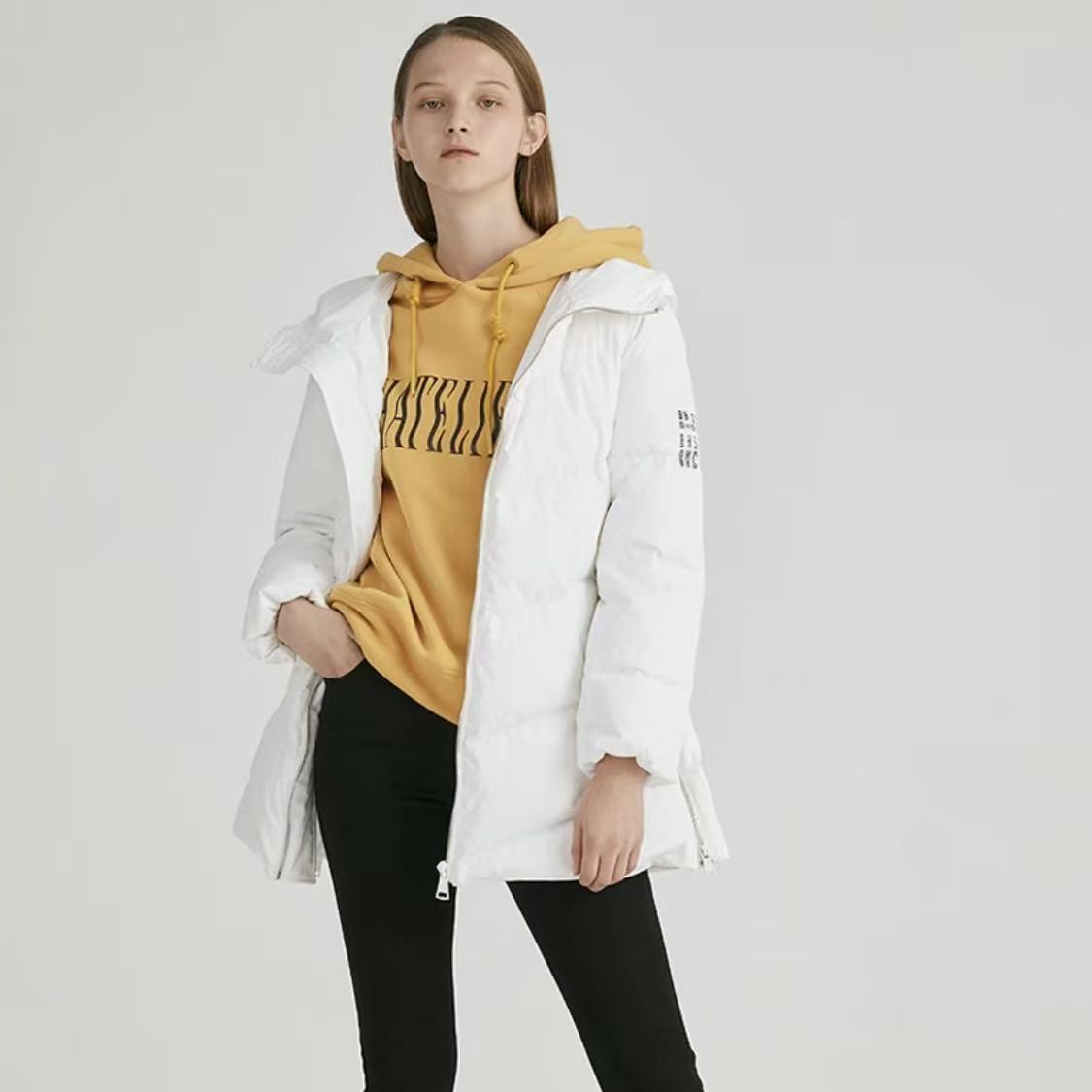 冬季休闲白色羽绒服0800