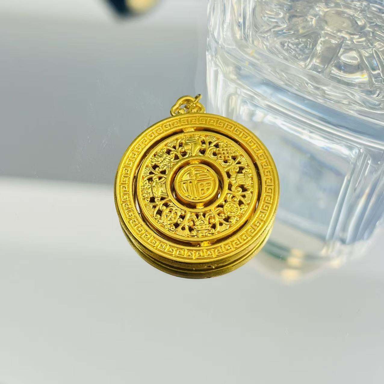 足金999回纹福轮黄金首饰配件DP2800-03720