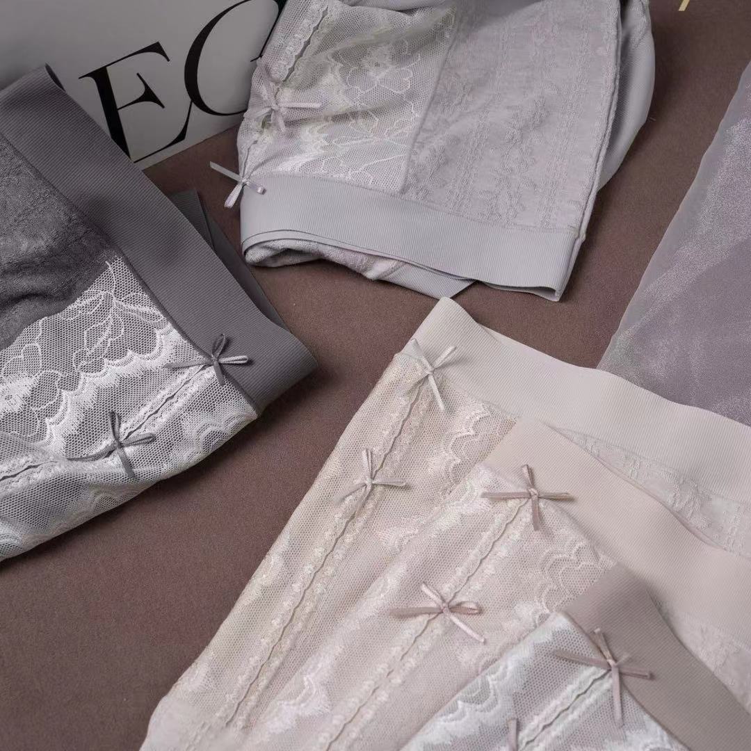 AoQunCaiLian法式时尚拼接蕾丝女平角内裤-GG5965
