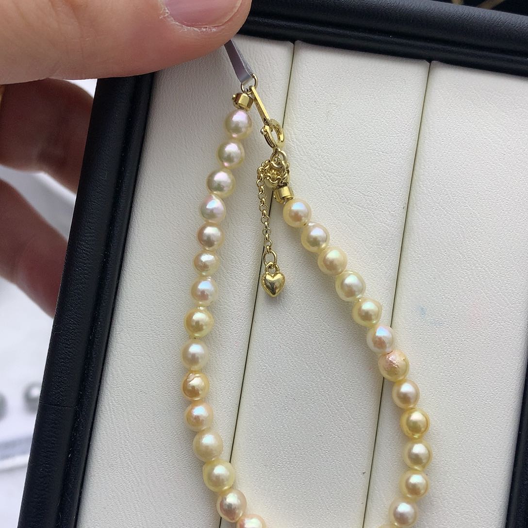 海水珍珠手绳银S925镶嵌