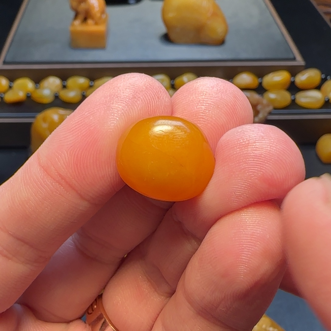 田黄石夜*欢寿山田黄石