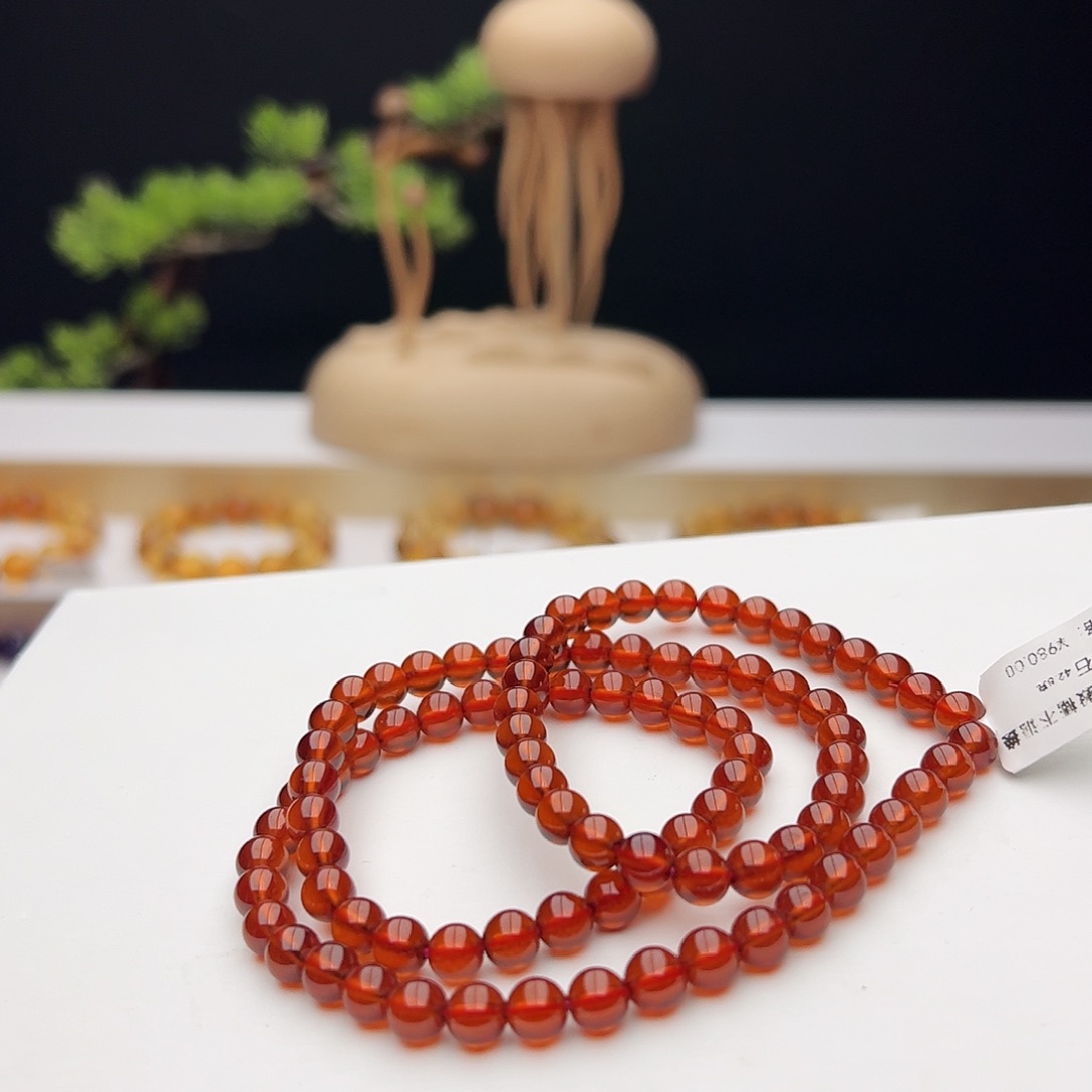 未镶嵌手链水晶橙石榴6.4mm43.17