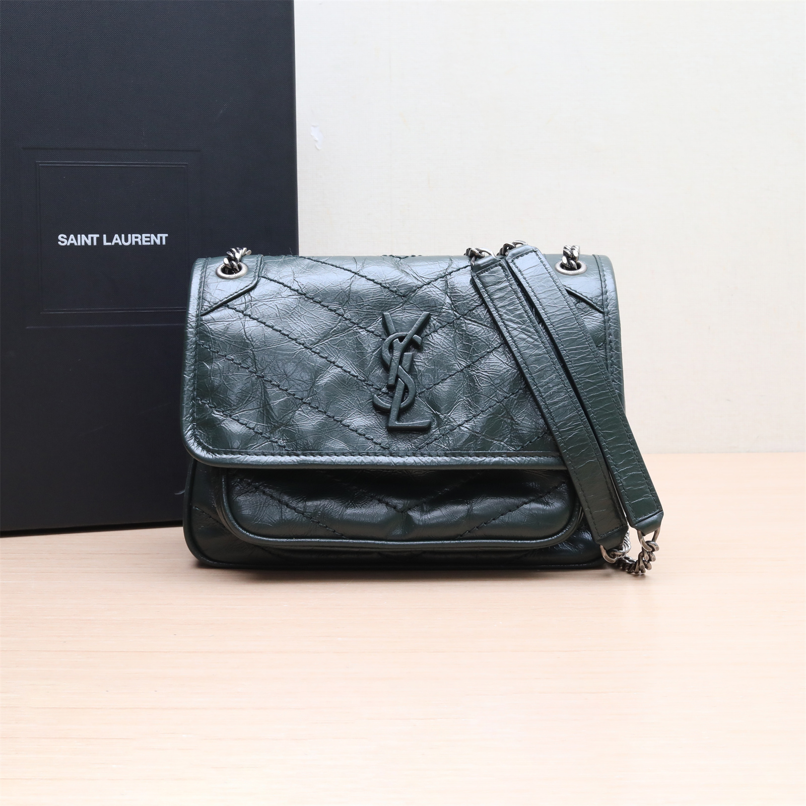 99新 YSL/圣罗兰 【活动】Niki单肩包21墨绿P214454311