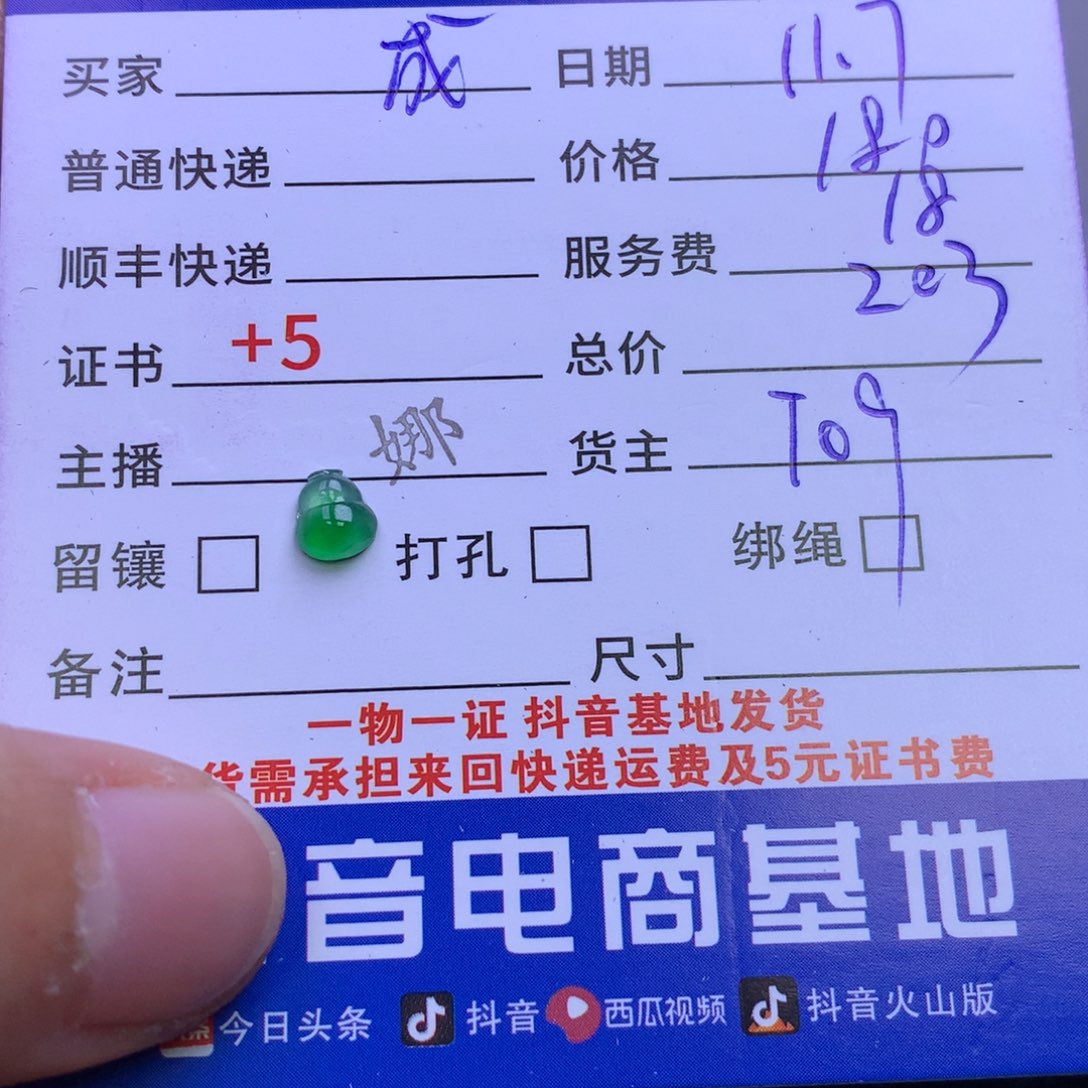 颈饰未镶嵌翡翠成*