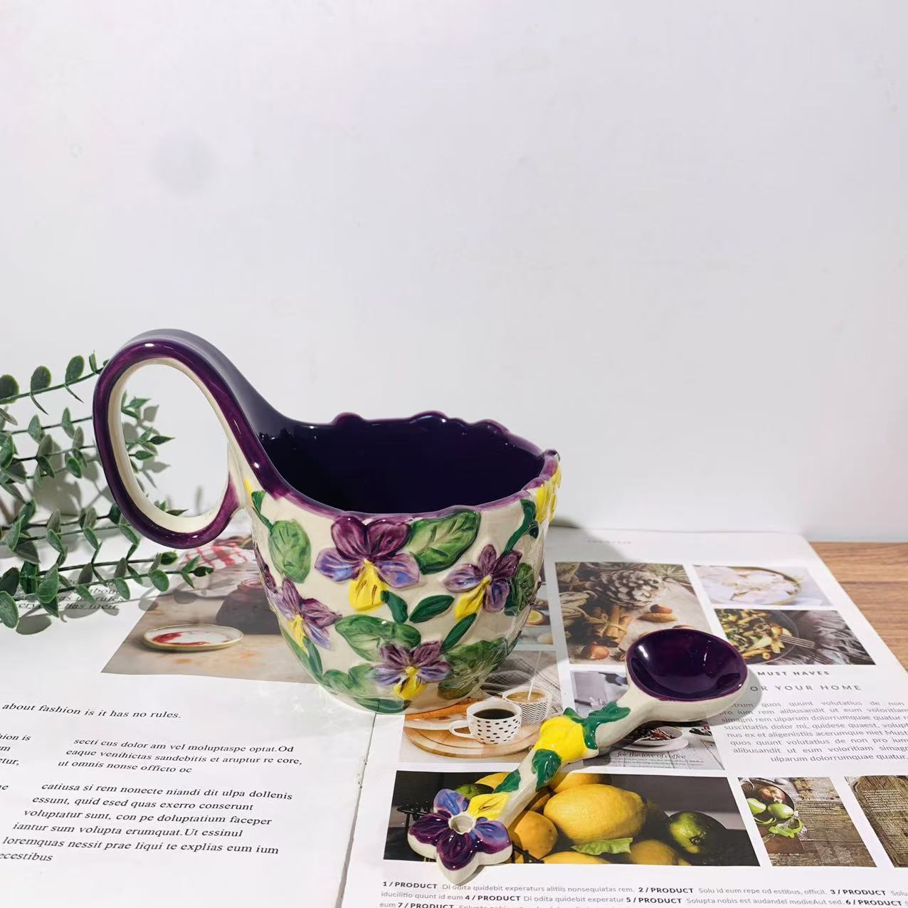 【精选】鸢尾花-曲把碗+曲把勺