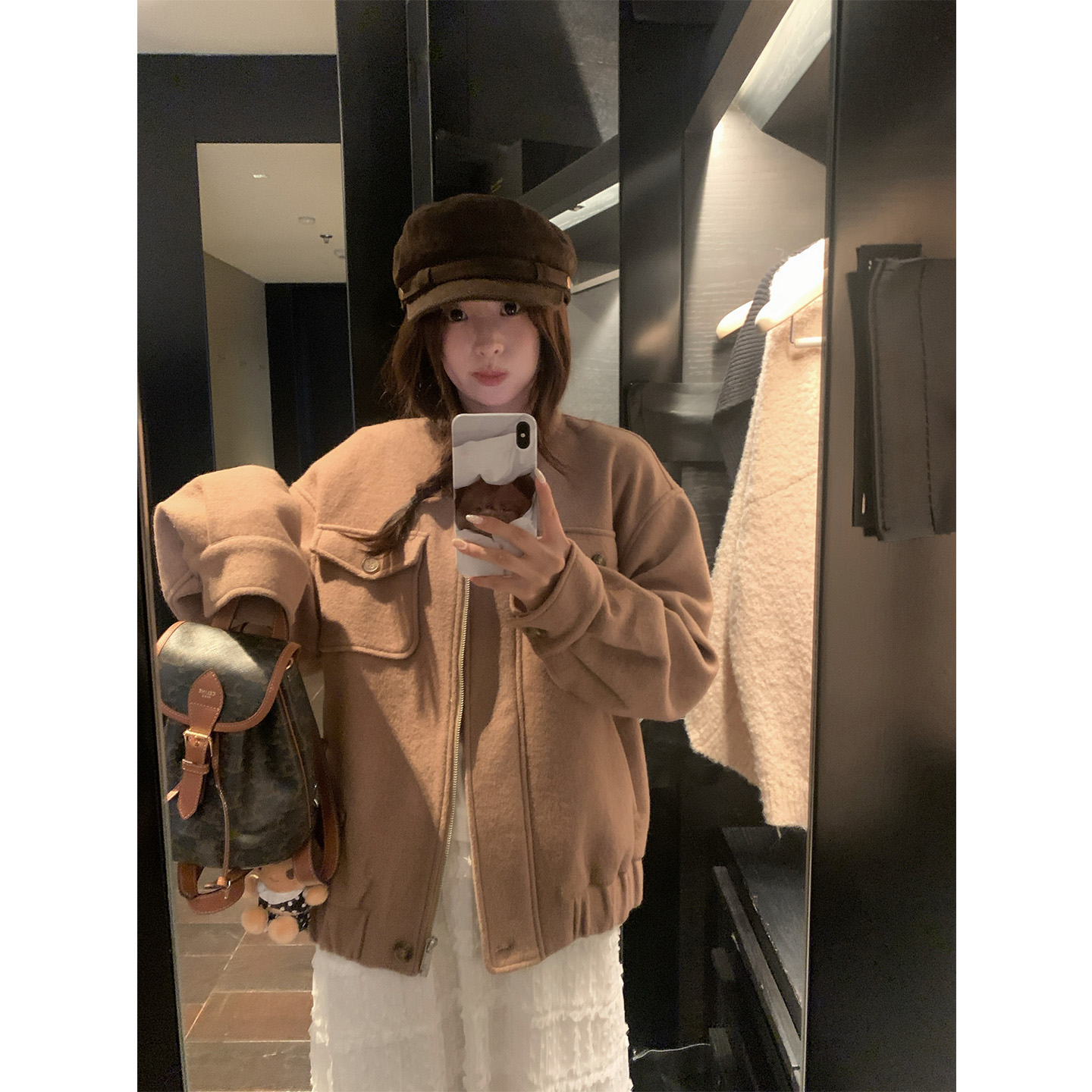 HEYGIRL黑哥 爱丁堡 巴恩风复古宽松休闲毛呢夹克外套女秋冬