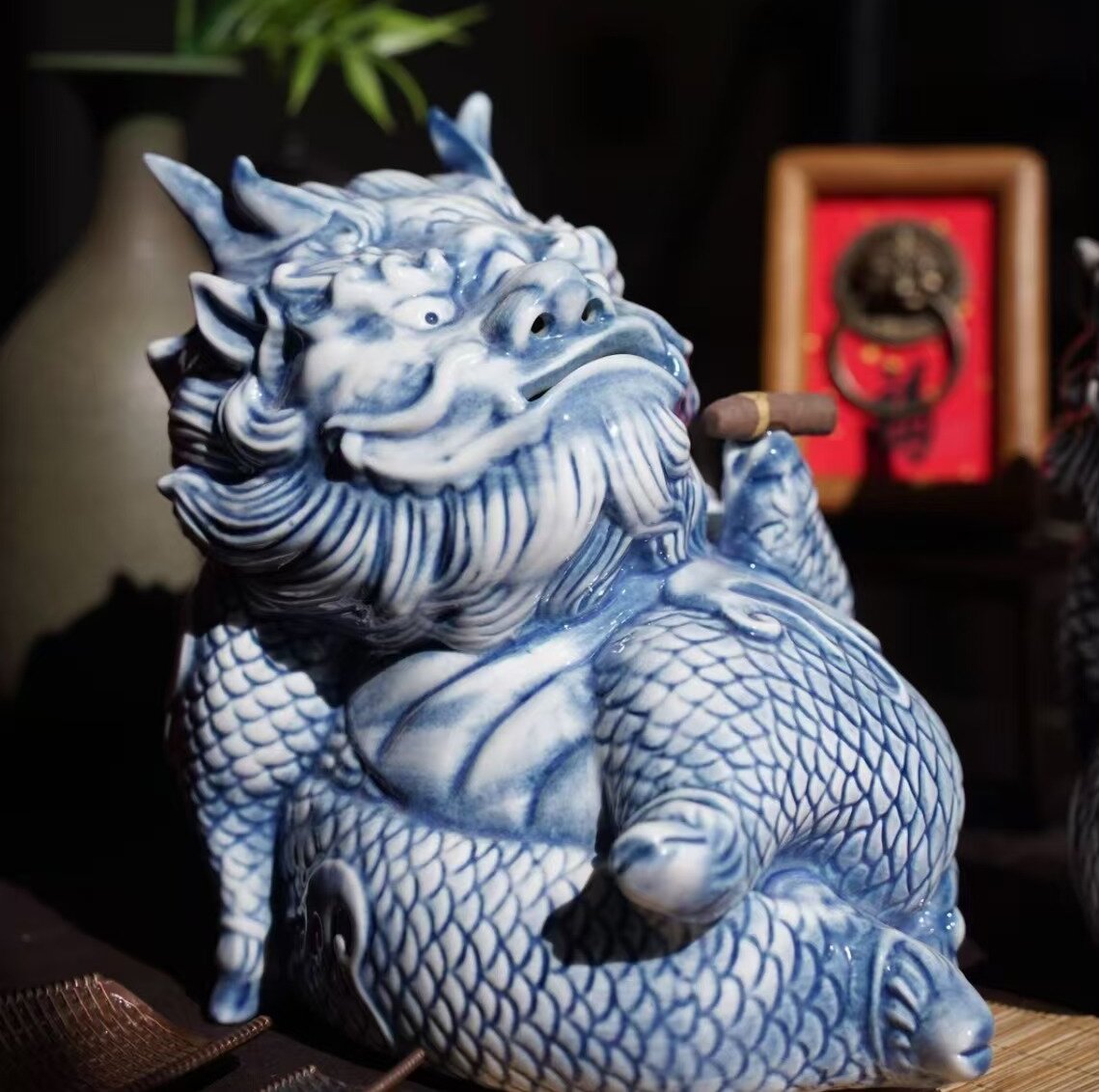 麒麟茶宠摆件香炉创意瑞兽景德镇手工陶瓷开业伴手礼摆设茶室