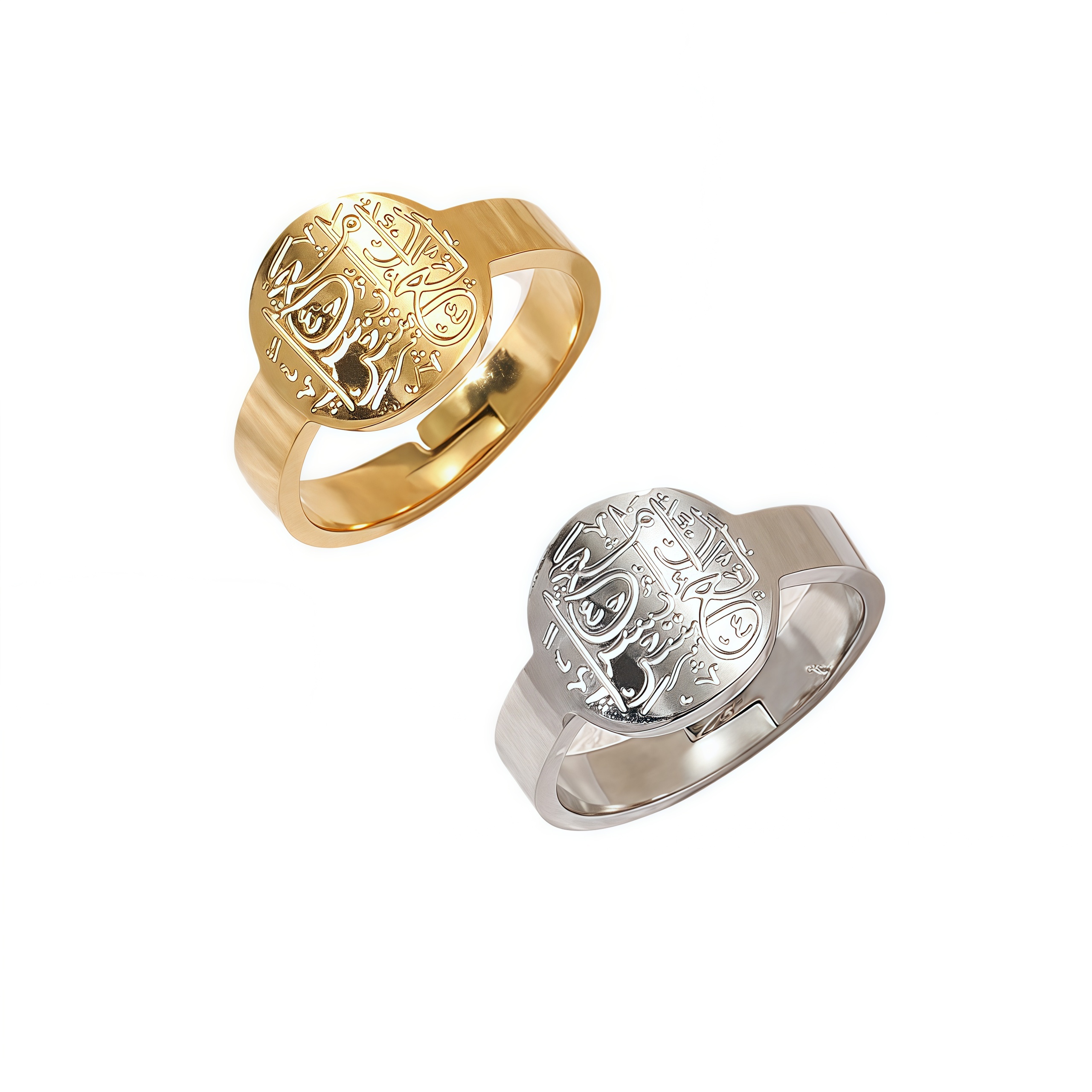 钛钢戒指 钛钢戒指金戒饰品时尚小众首饰指环金色事事顺利