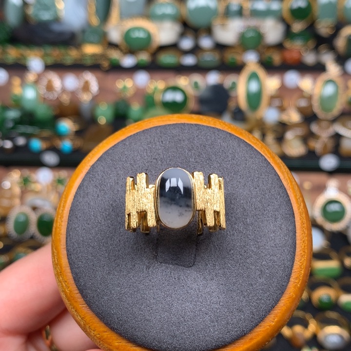 定制和田玉吊坠银S925镀金镶嵌