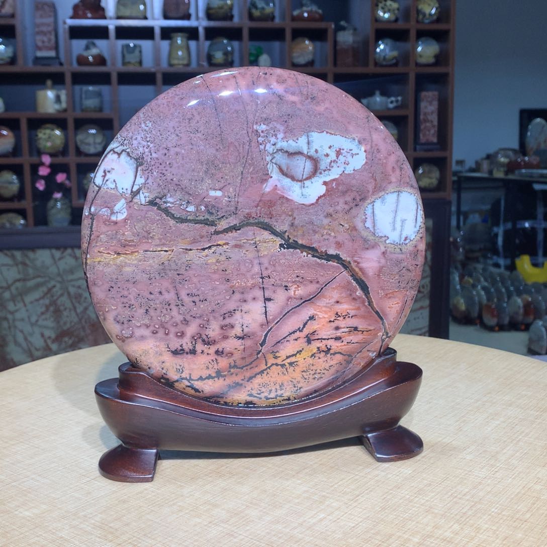 紫砂广西国画石摆件，收藏观赏