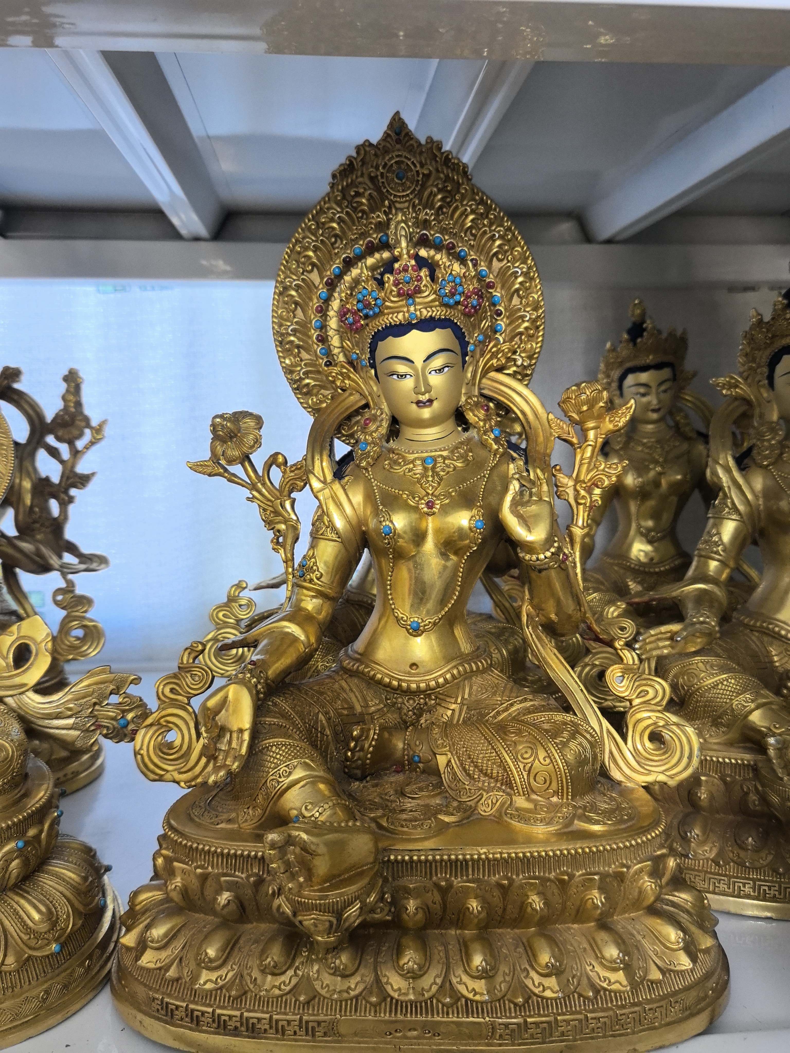 35公分21度母黄铜材质