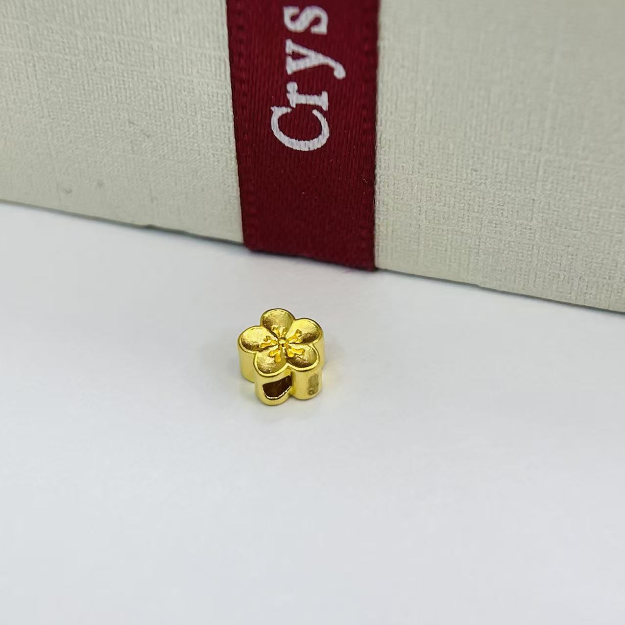 黄金足金999--6mm桃花0-010