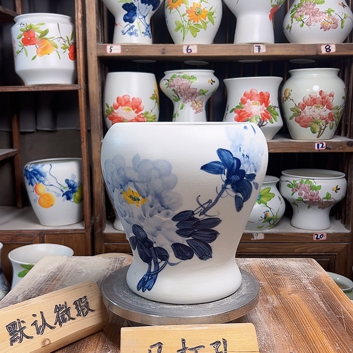 摆件鱼尾兰兰牡丹新款陶瓷陶瓷