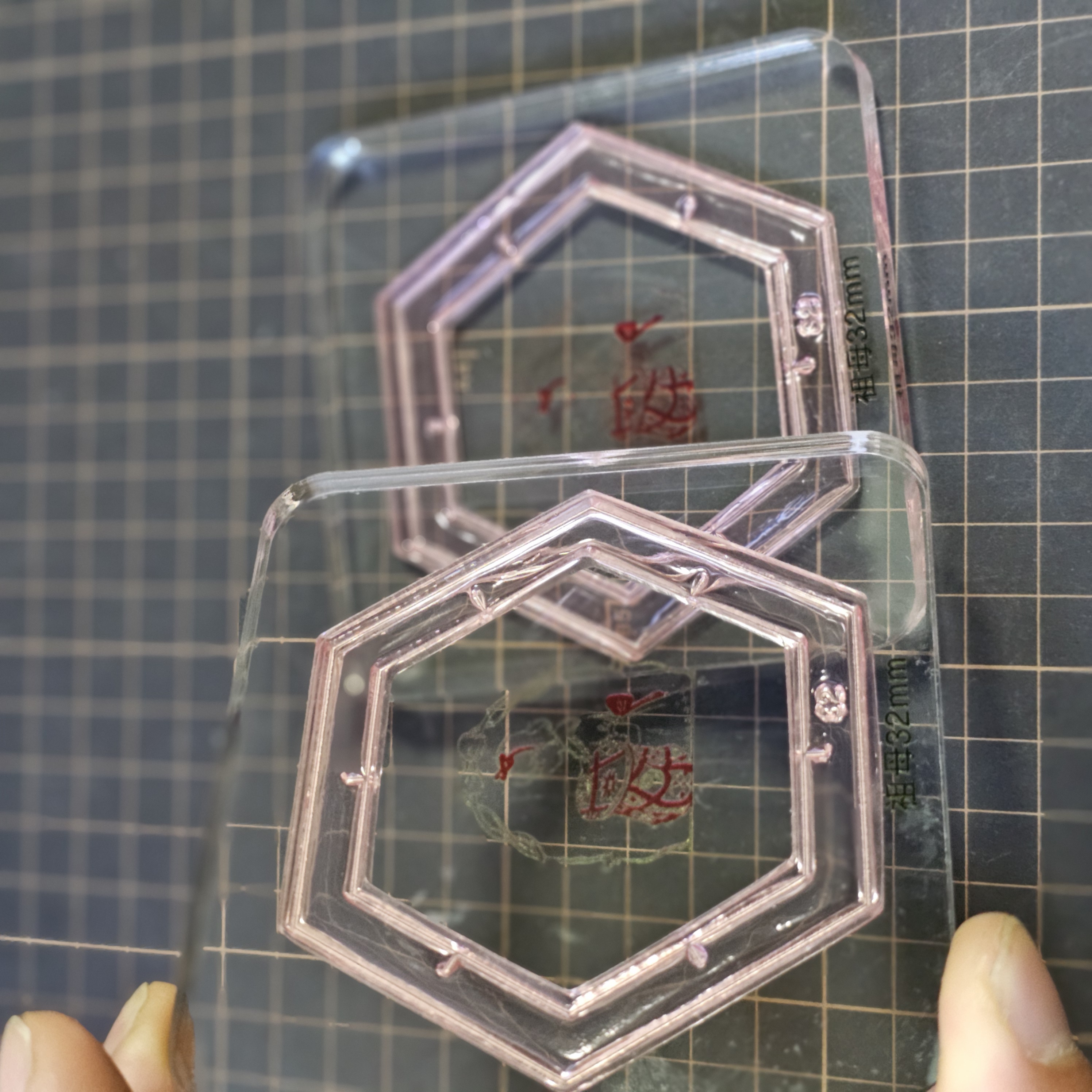 【B002】手工拼布DIY祖母32cm亚克力
