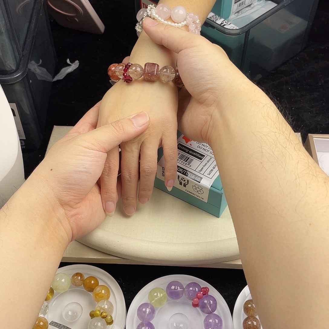 水晶手链银S925镶嵌