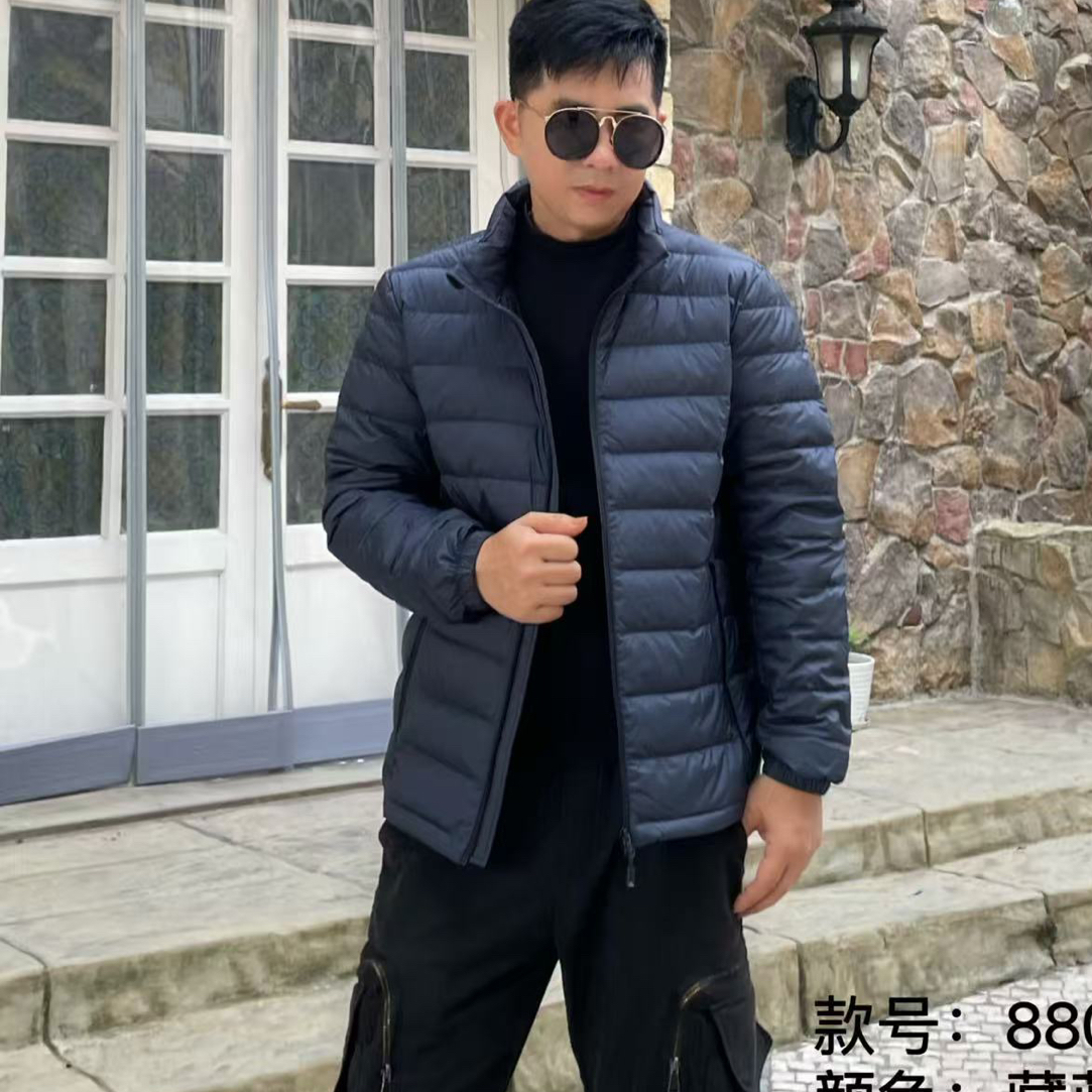 外贸原单羽绒服外套大码男装秋冬轻薄保暖连帽男款时尚休闲男士