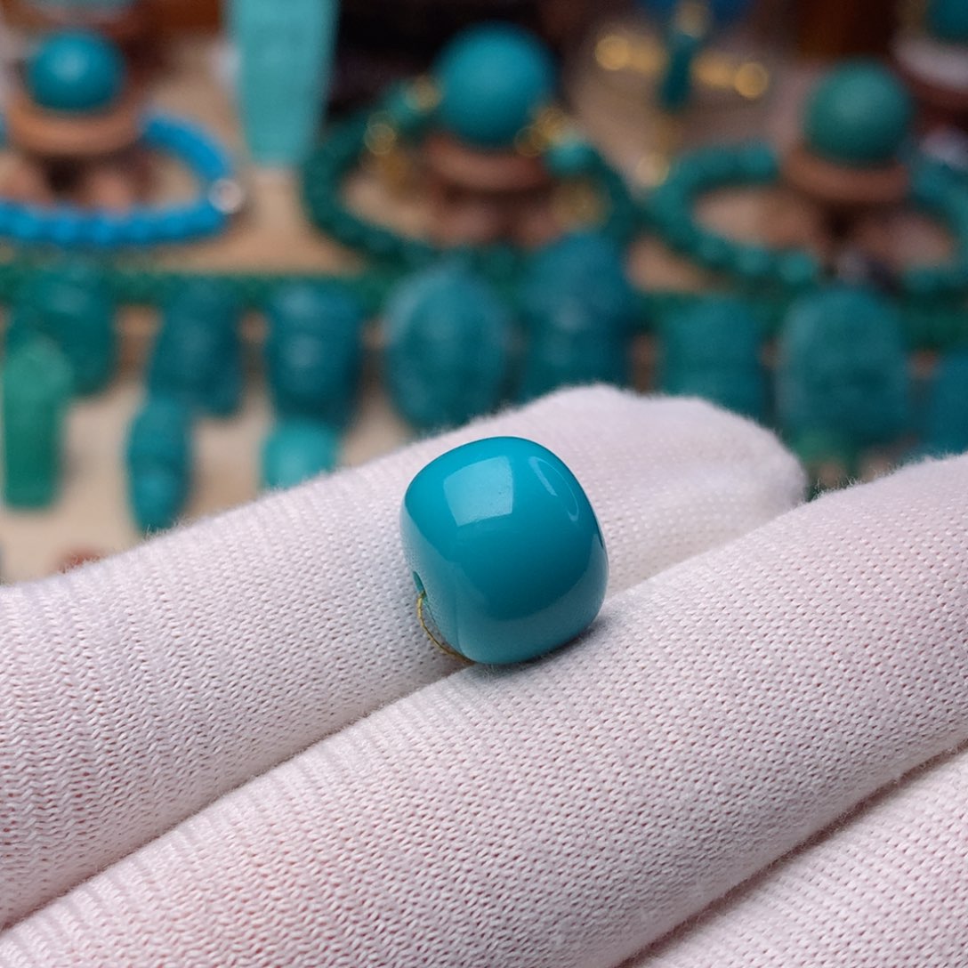 绿松石珠宝奇石未镶嵌12mm