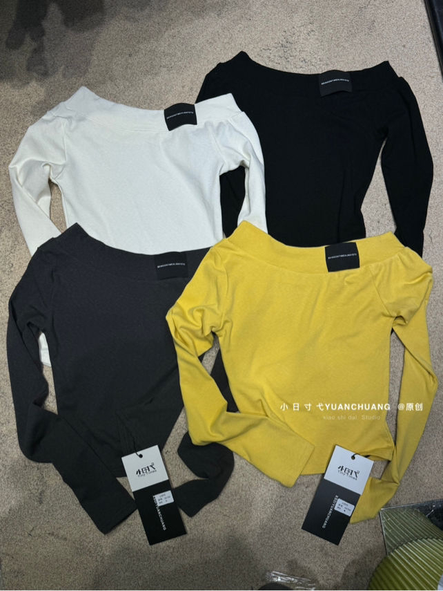 春装新款斜肩带标打底