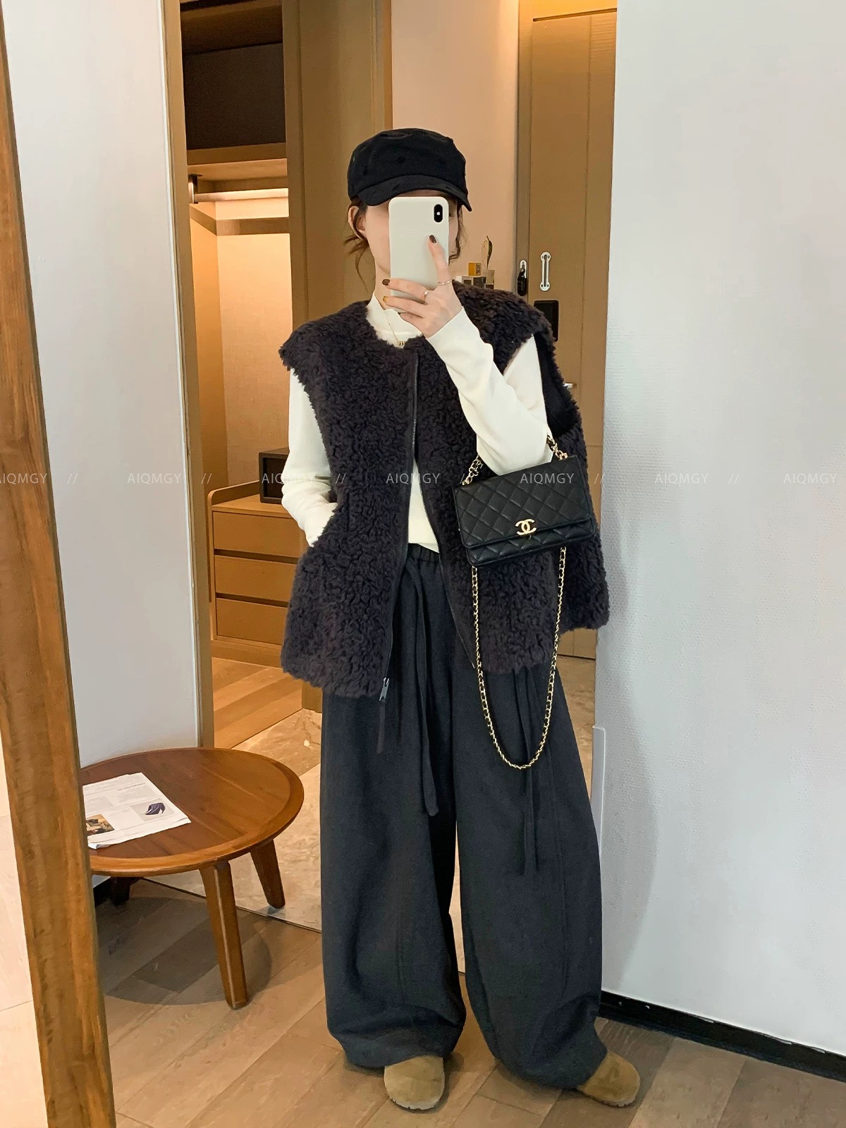 韩版圆领咩咩绒马甲99