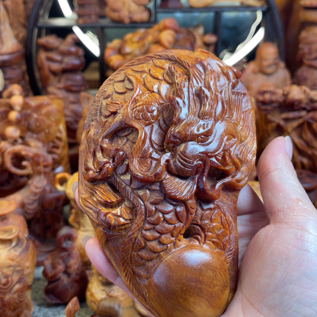 松木（琥珀木）其他手工龙牌
