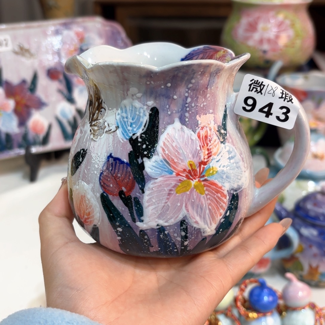 景德镇手绘高温釉下彩陶瓷茶具