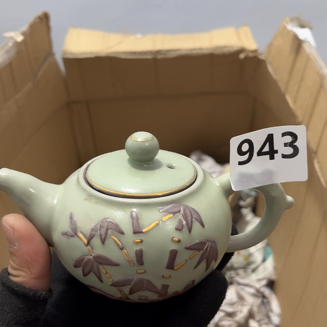瓷片茶摆件工艺品摆件666