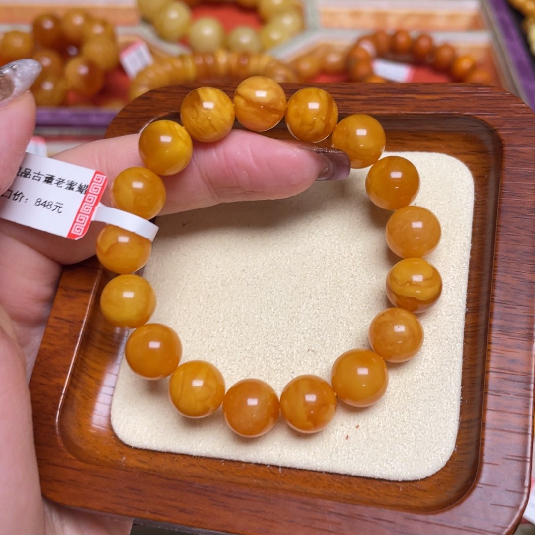 蜜蜡手链未镶嵌手串