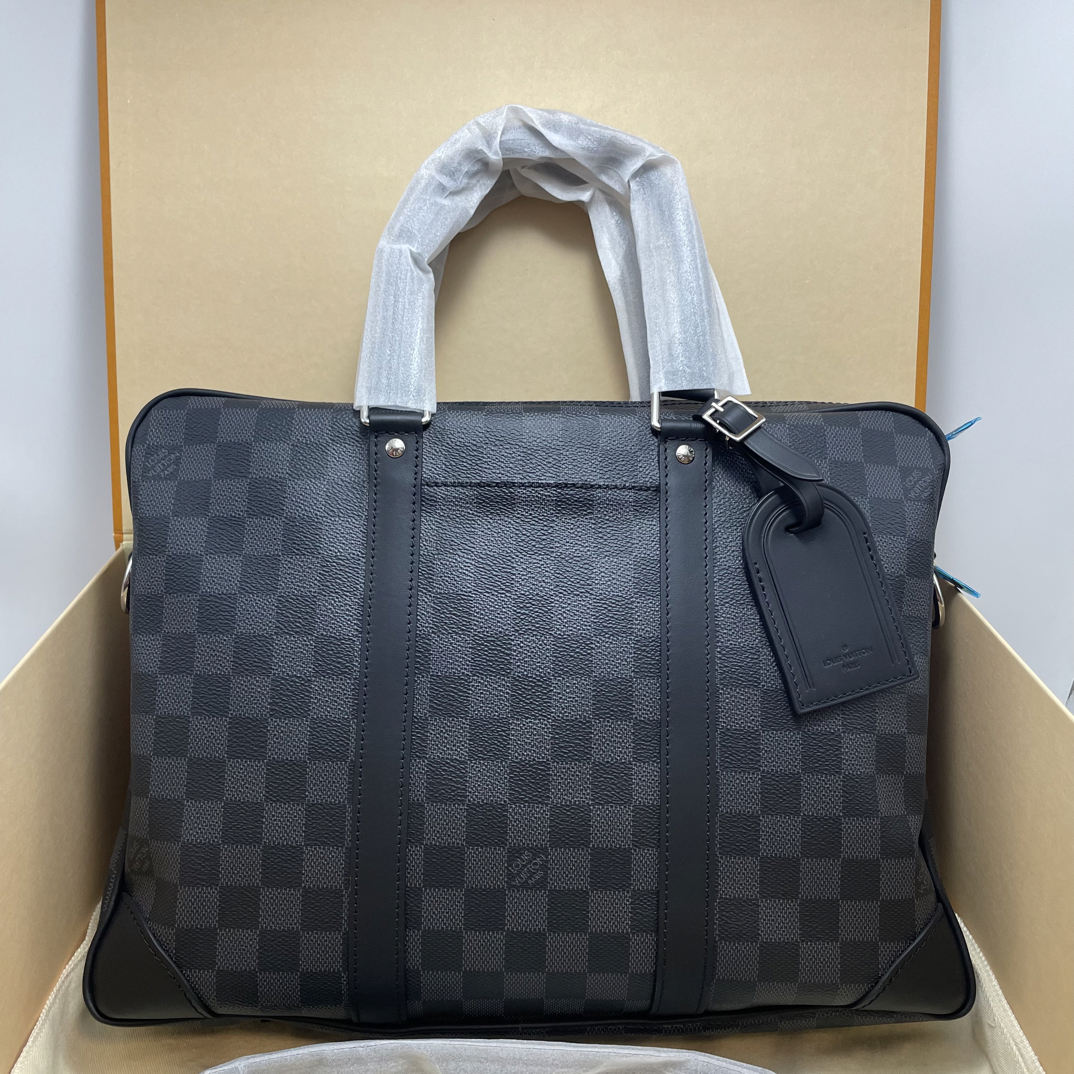 未使用 LouisVuitton/路易威登 LV2025新款棋盘格手提公文包331-