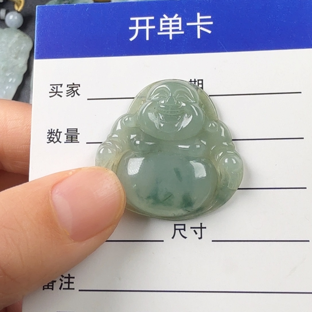 定制翡翠未镶嵌天然翡翠A货佛公