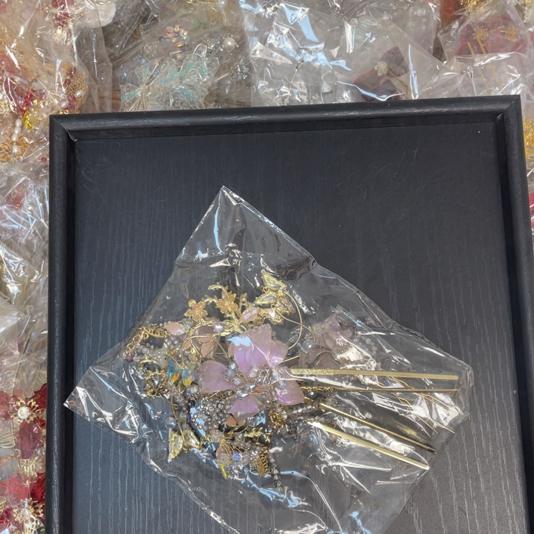 混合材质新娘头饰默认微瑕不退换